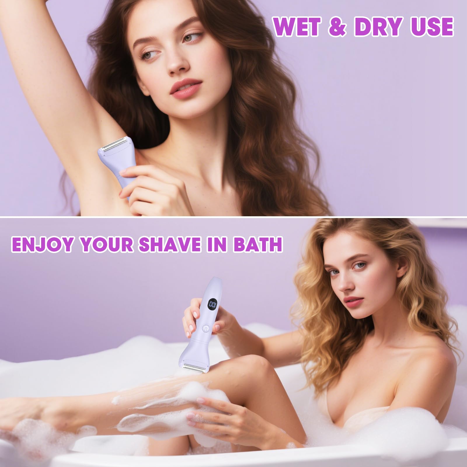 Dumite bikini trimmer rechargeable battery delivers up to 120 minutes cordless use.