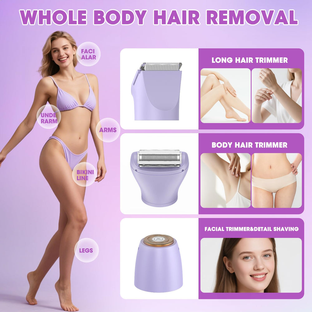 Dumite bikini trimmer waterproof design supports convenient wet or dry shaving.
