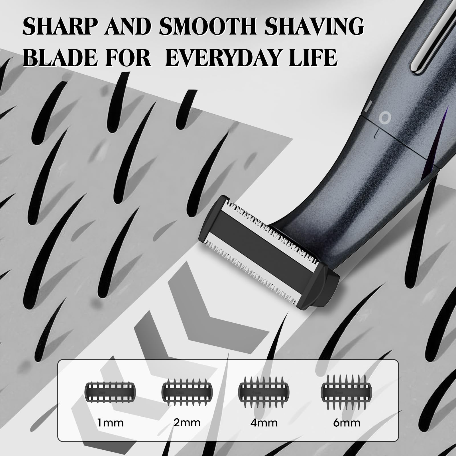 Dumite Manscape Ball Trimmer in shower demonstrates convenient wet-dry grooming options.