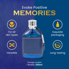 Dumont Nitro Blue shows woody base notes for lasting presence