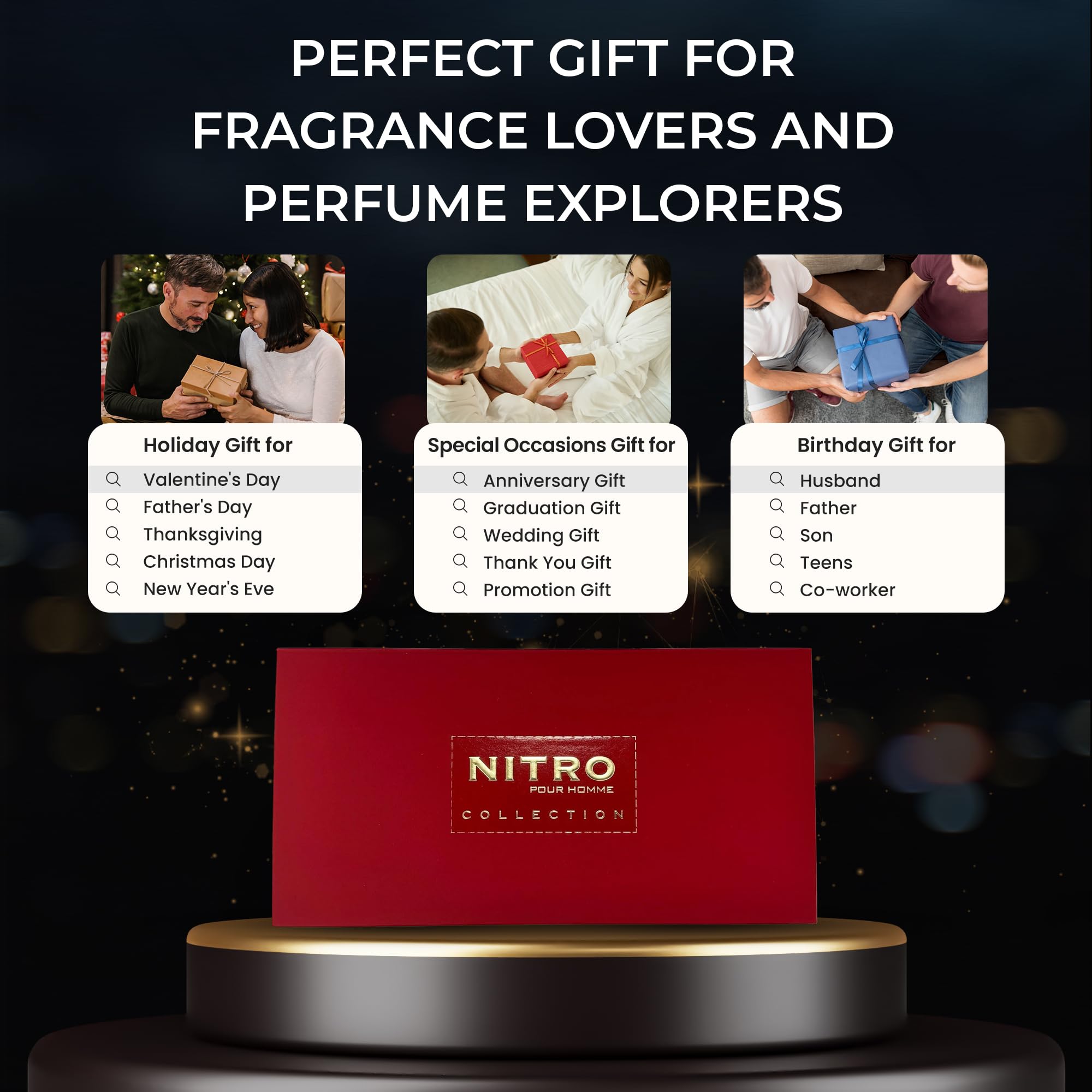 Dumont Nitro Platinum edition mini-bottle with gift-ready packaging