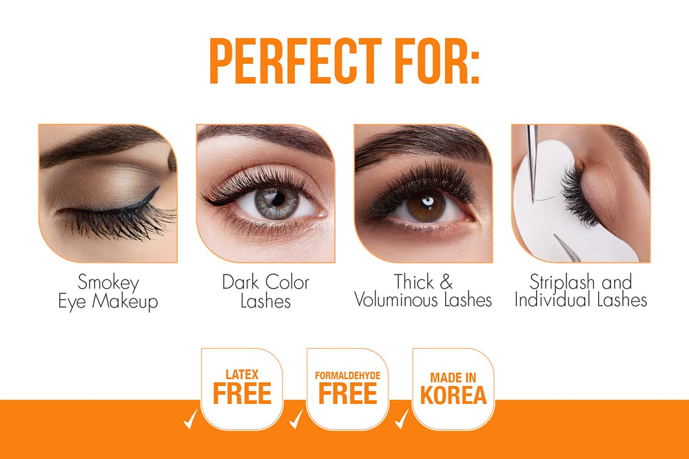 DUO Brush-On Strip Lash Adhesive dark tone dries black for seamless lash integration