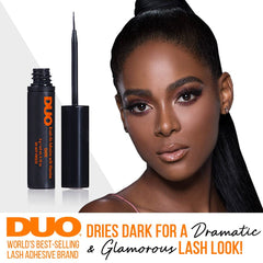 DUO Brush-On Strip Lash Adhesive dark tone packaging with two-pack kit