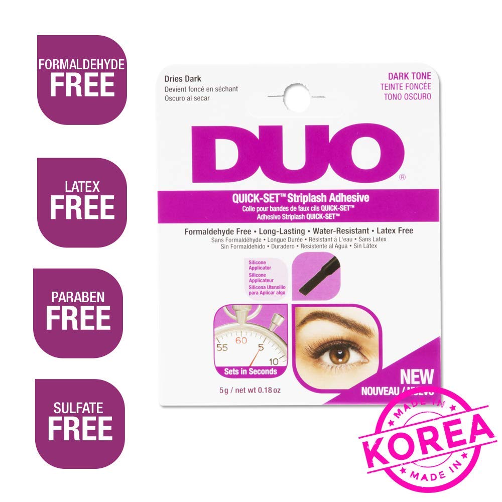 DUO Quick-Set packaging 0.18 oz two-pack for travel and value.