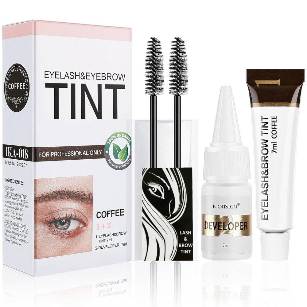 Duoffanny eyelash-brow-kit-box shows organized packaging for easy DIY coloring.