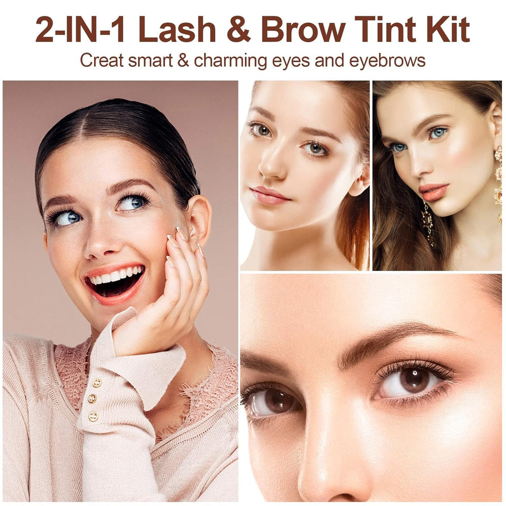Duoffanny eyelash color swatches show brown and light brown shades for natural results