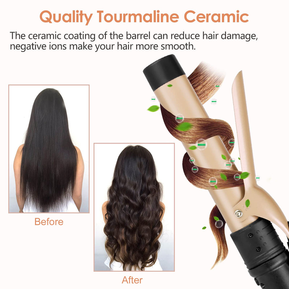 Duomishu anti-scald tip and heat-resistant glove for safe styling.