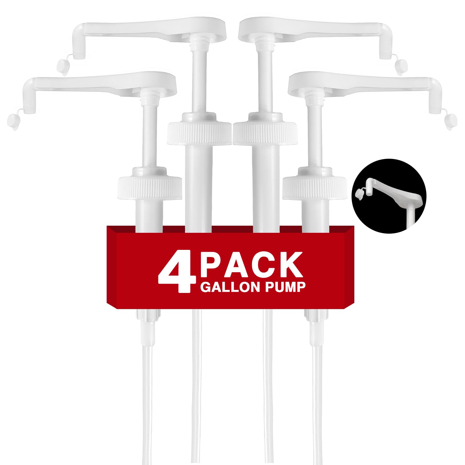DupakSYS gallon pump dispenser close-up showing sturdy nozzle for controlled pours