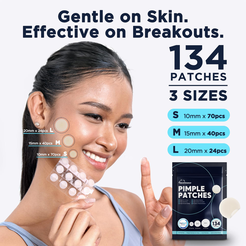 Dura Cleanse Pimple Patches medium size for medium blemishes.