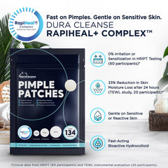 Dura Cleanse Pimple Patches small size for quick spot targeting.