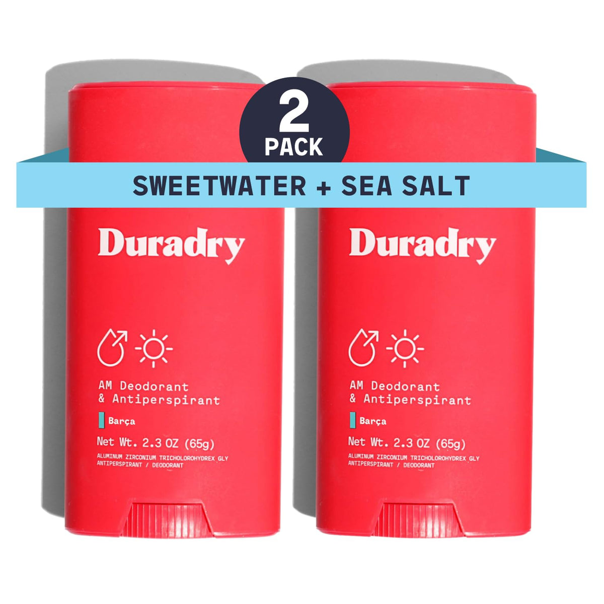Duradry Barca scent bottle shows lasting freshness