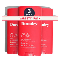 Duradry bottle front with Barca scent shows clinical-strength protection