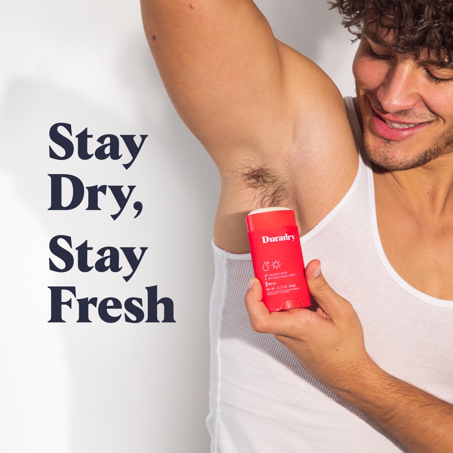 Duradry clean dry formula texture demonstrates quick-drying feel