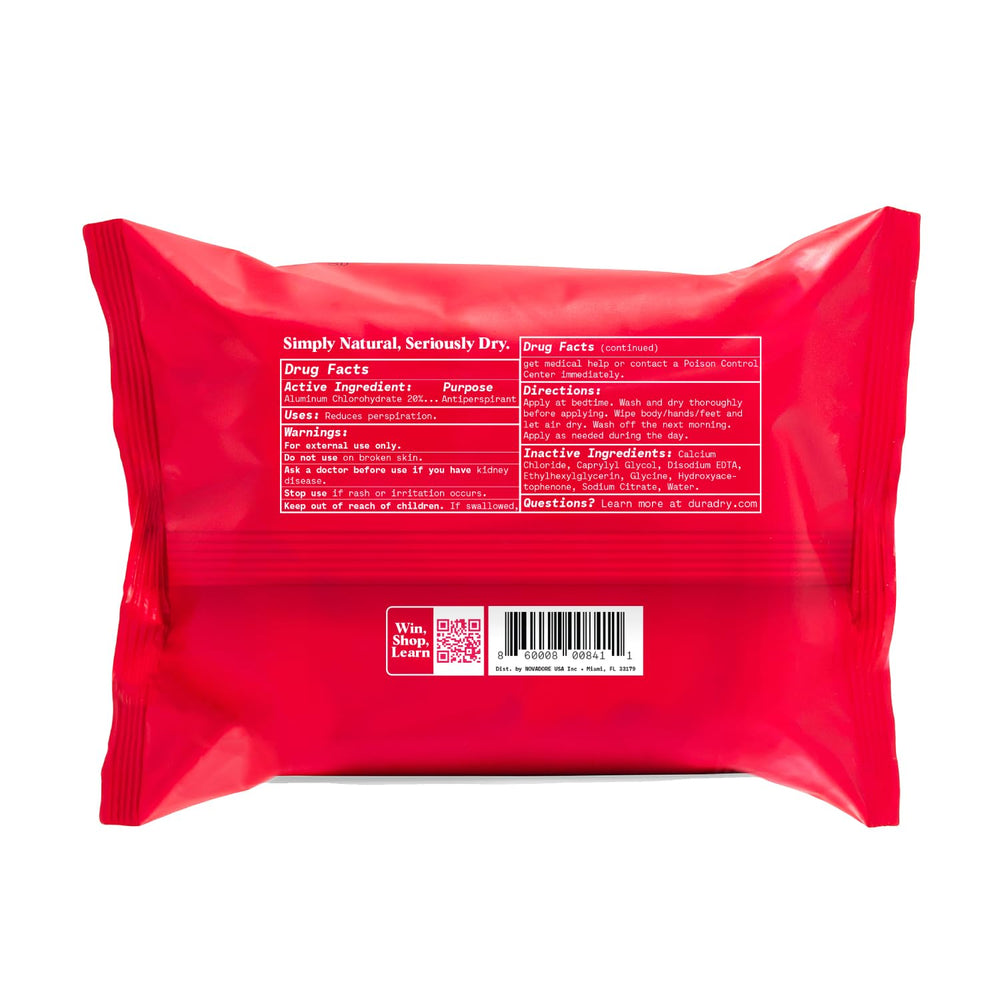 Duradry dermatologist-recommended-wipes-1 reinforces trusted, dermatologist-friendly sweat management.