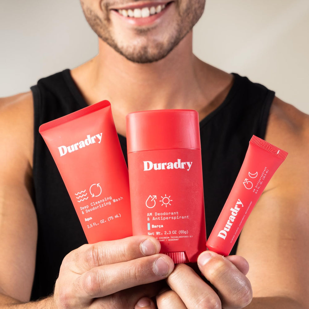 Duradry Limitless body wash pump view for deep cleansing and fresh scent.