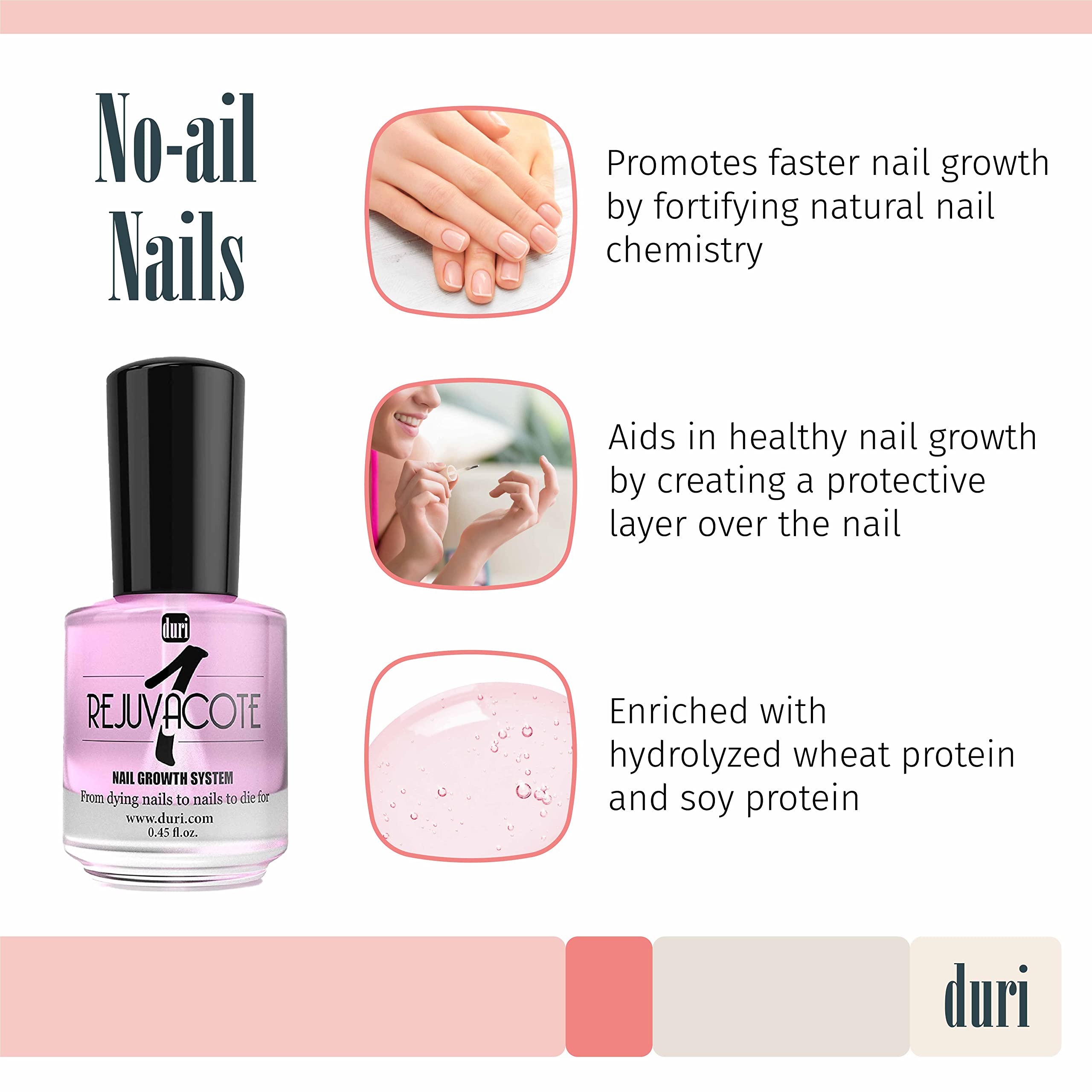 duri rejuvacote 1 nails finished with glossy flexible coat