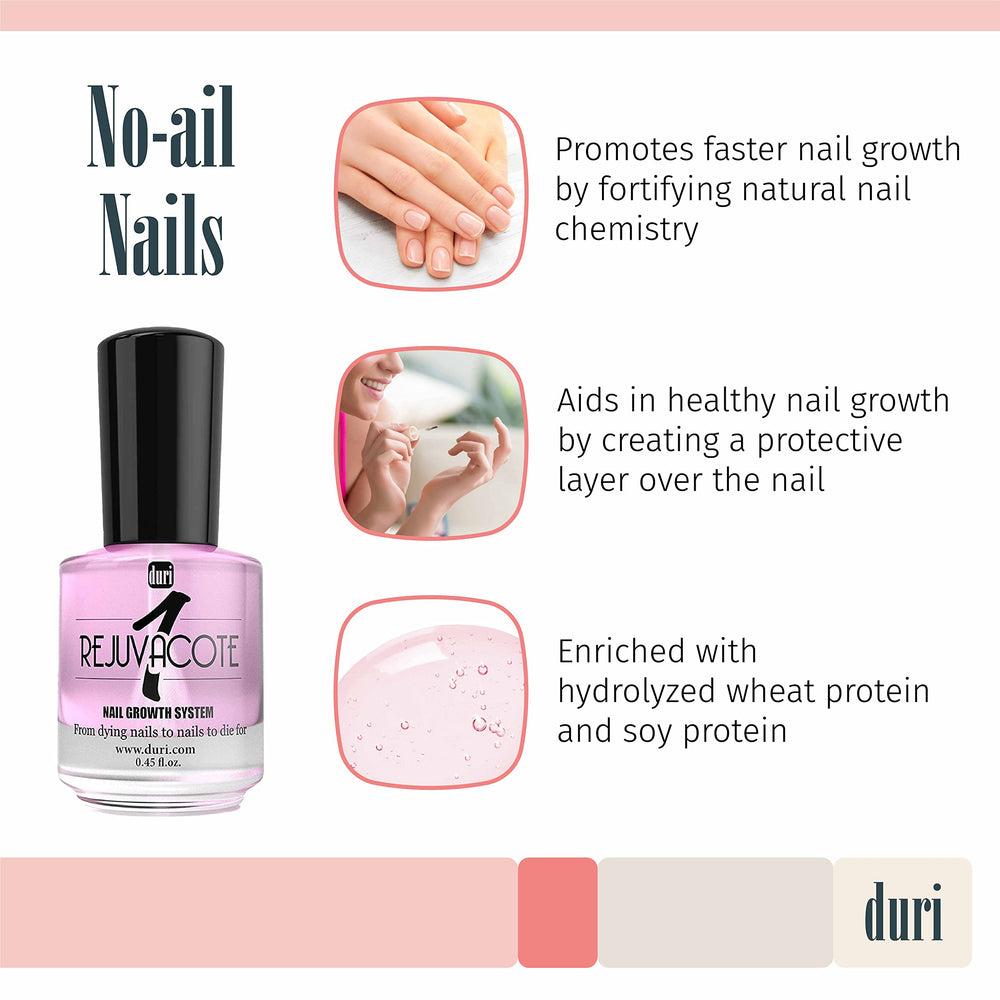 duri rejuvacote 1 nails finished with glossy flexible coat