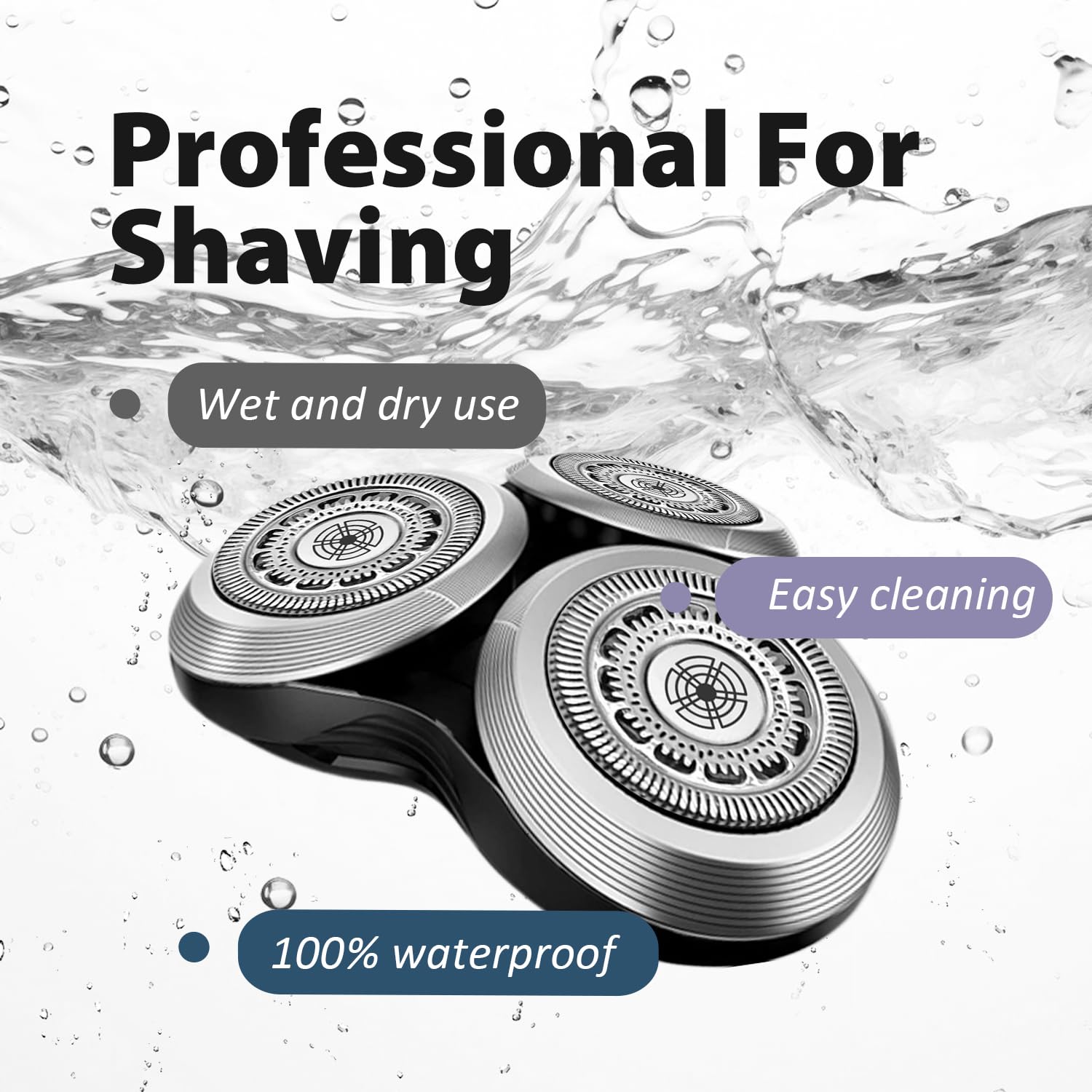 Durimi double-layer stainless steel blades close-up showing skin-friendly precision