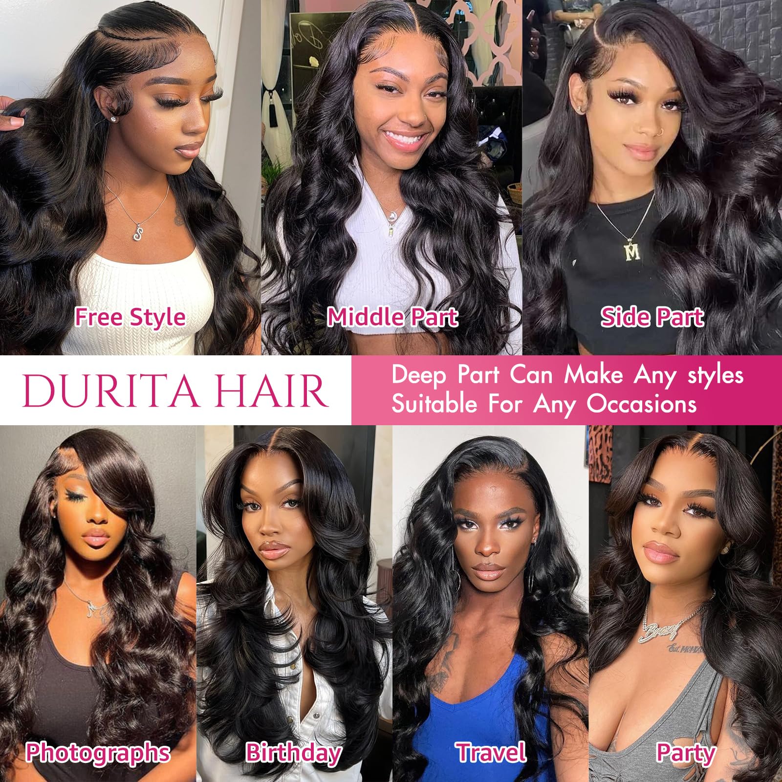 Durita wig suited for weddings, parties, and special occasions.
