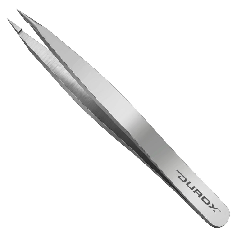 DuroX Tweezers stainless steel design highlighted for travel use