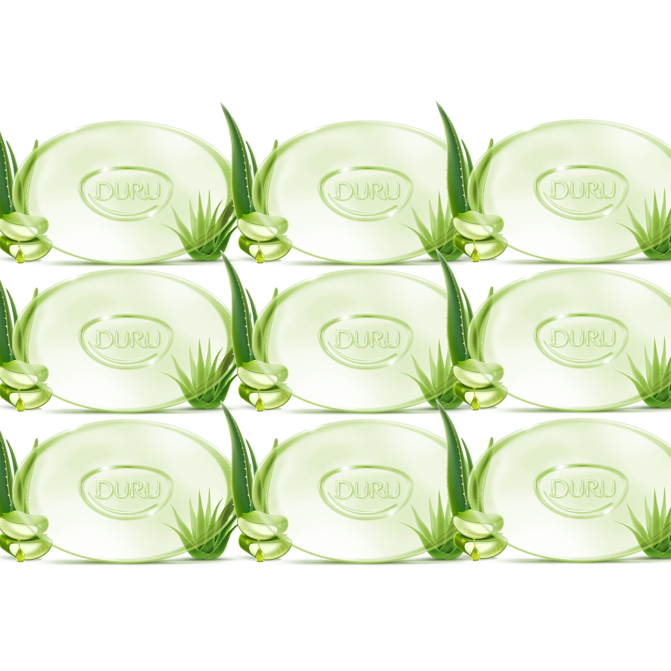 Duru Aloe Vera Glycerin Bar Soap closeup emphasizing moisturizing formula and gentle cleanse
