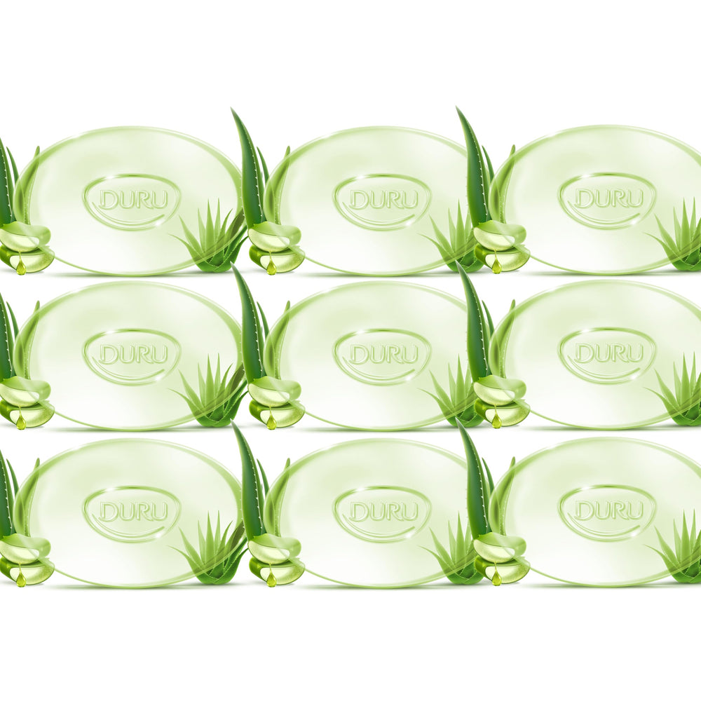 Duru Aloe Vera Glycerin Bar Soap closeup emphasizing moisturizing formula and gentle cleanse
