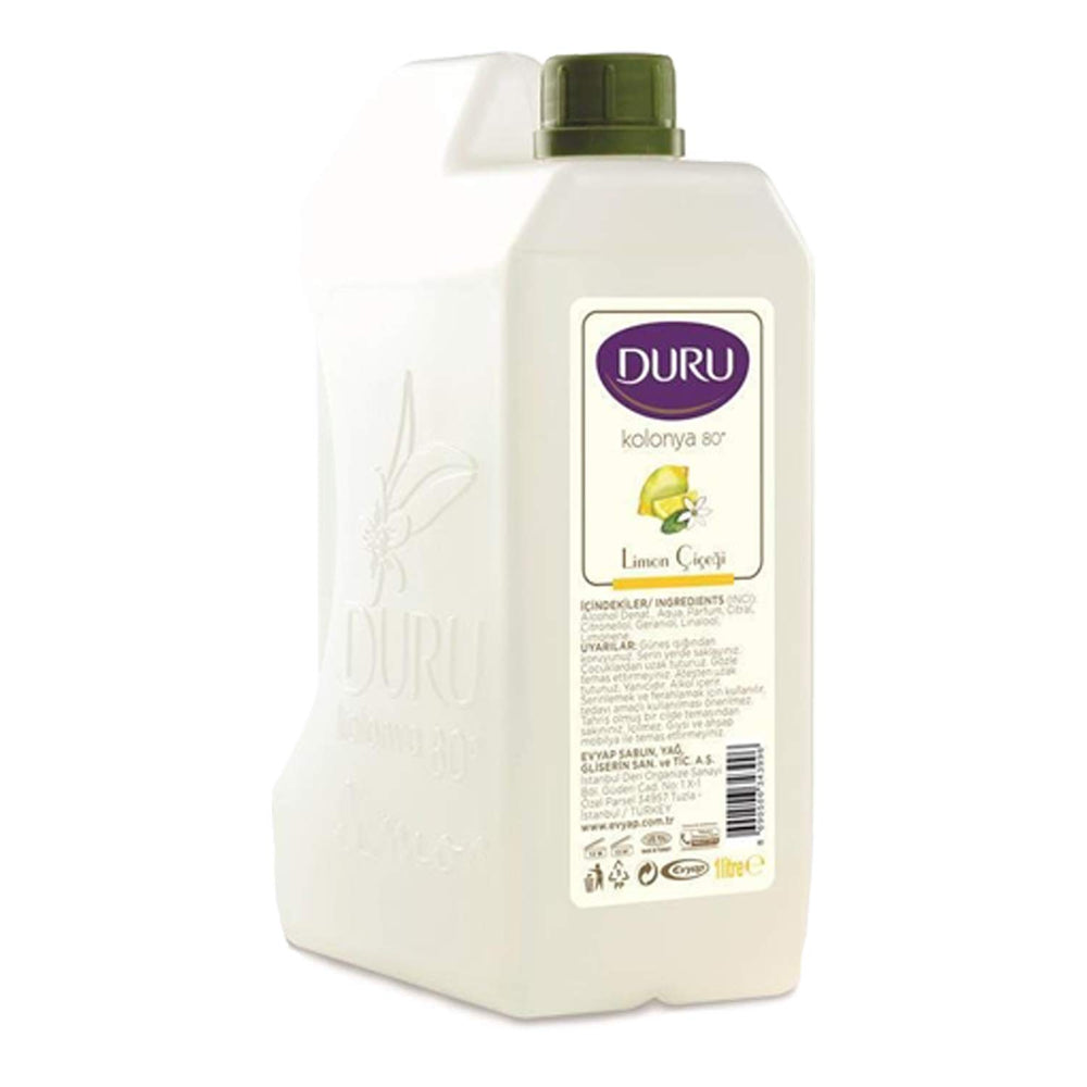 Duru Lemon Cologne bottle shows long-lasting refreshing citrus scent