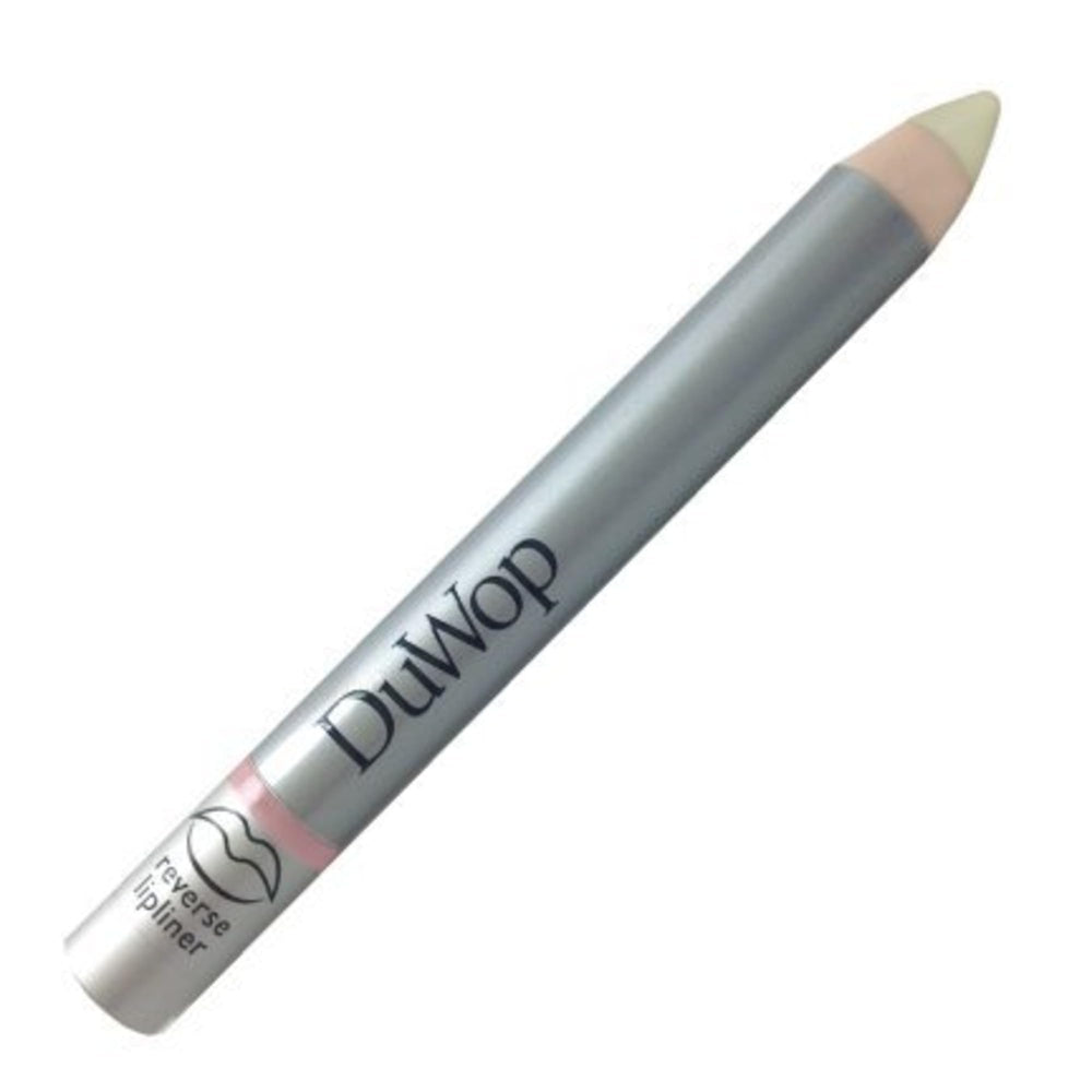 DuWop Reverse Lipliner outside lips defines the pout with feather-free wear.