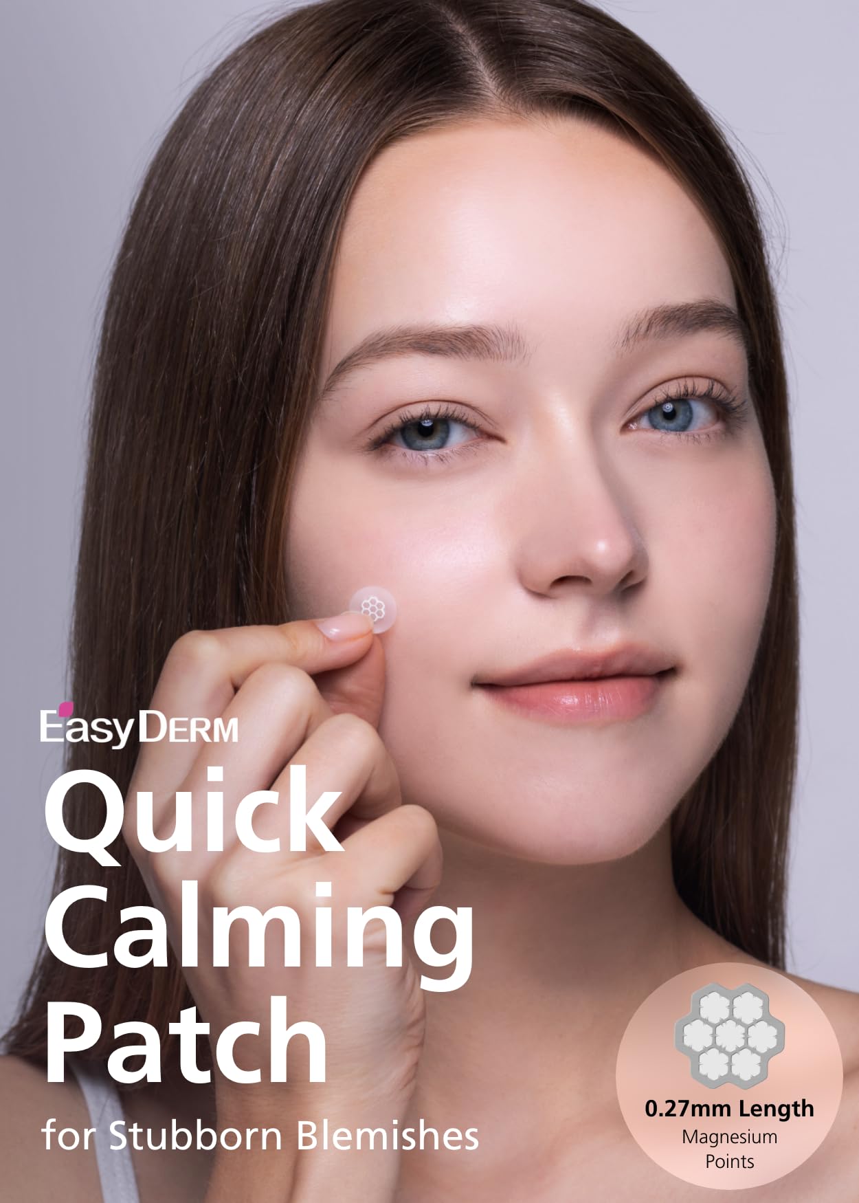 DWEasyDerm Ampoule with tea tree closeup for soothing blemish prep.