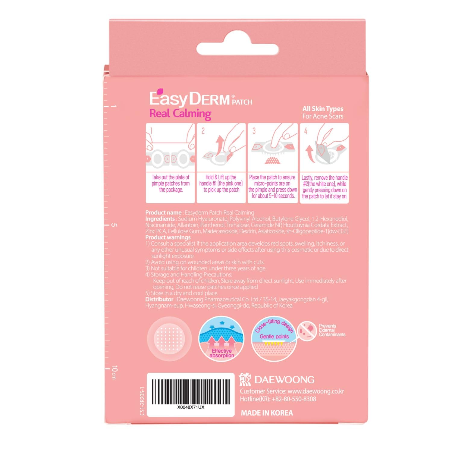 DWEasyDerm travel-friendly packaging enables easy on-the-go pimple care.