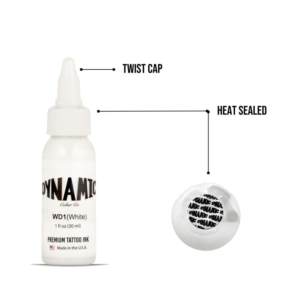 Dynamic Color Co anti-counterfeit label on ink bottle ensures authentic, trustworthy product.