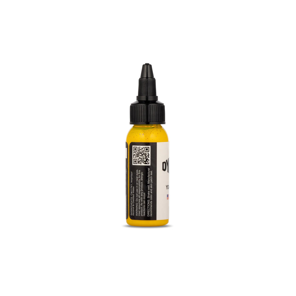 Dynamic Color Co Canary Yellow ink dispense—precise flow for clean linework.