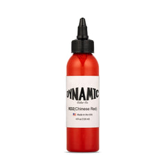 Dynamic Color Co Chinese Red 4oz bottle showing vibrant pigment for crisp outlines