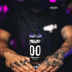 Dynamic Color Co No. 00 mixing solution ingredients close-up emphasizes purity and safety