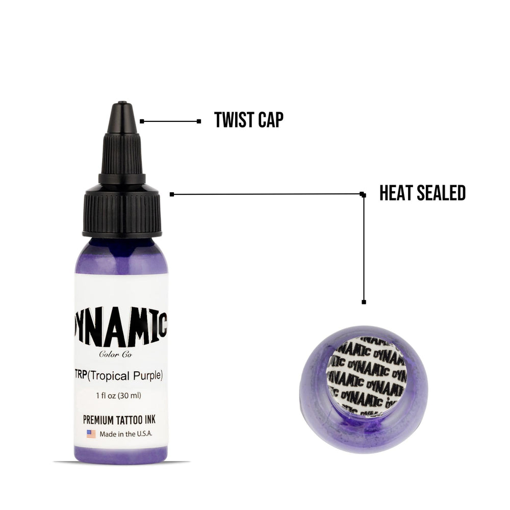 Dynamic Color Co packaging shows sterile seal and anti-counterfeiting labels for authenticity.