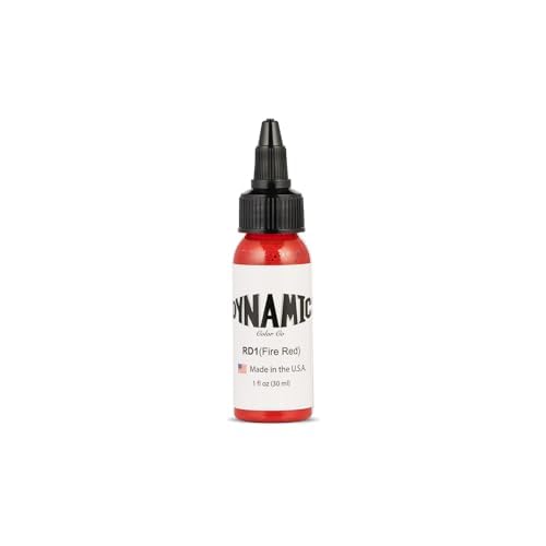 Dynamic Color Co fire red bottle yields intense red pigment for dramatic color.