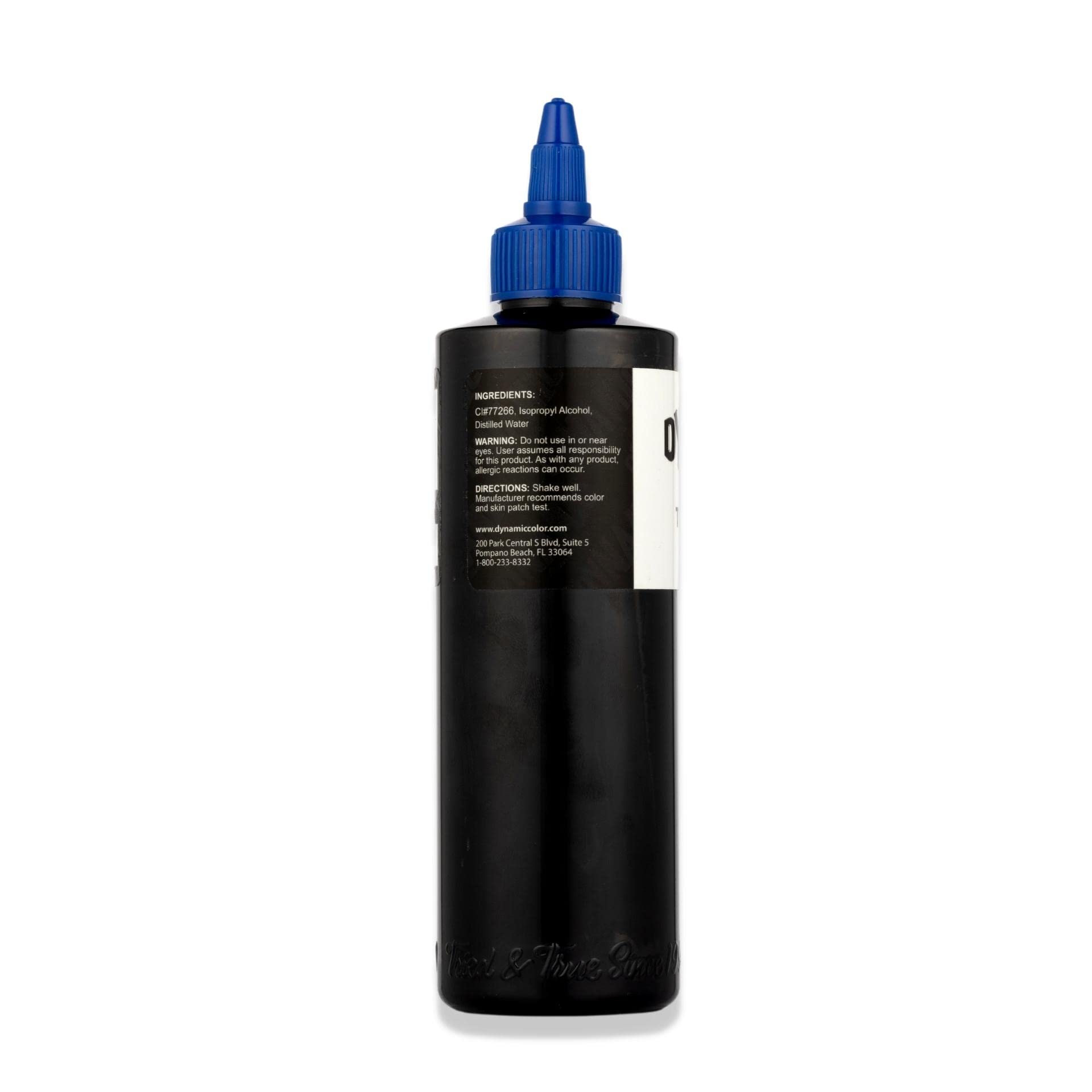 Dynamic Color Co Triple Black bottle cap highlights easy dispensing in busy studios.