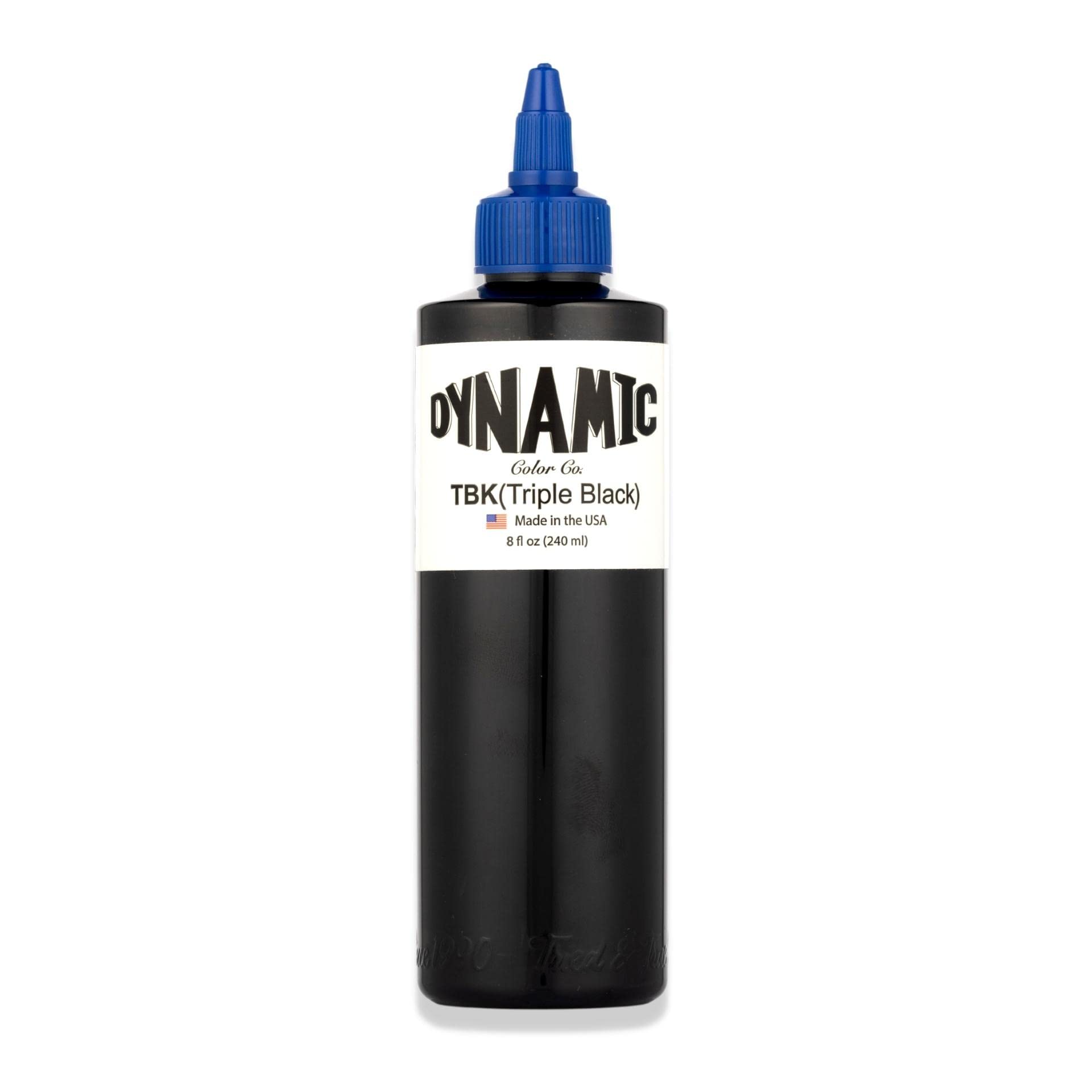 Dynamic Color Co Triple Black ink bottle front view shows bold pigment for precise outlining.