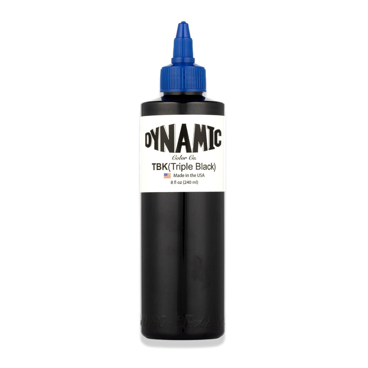 Dynamic Color Co Triple Black ink bottle front view shows bold pigment for precise outlining.