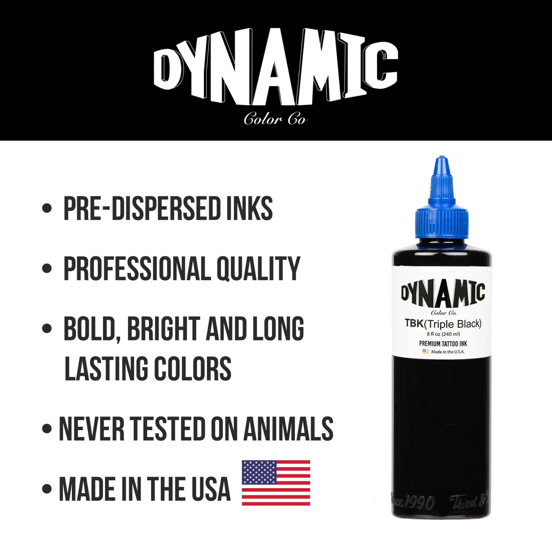 Dynamic Color Co Triple Black sterilized packaging ensures safety for clients and artists.