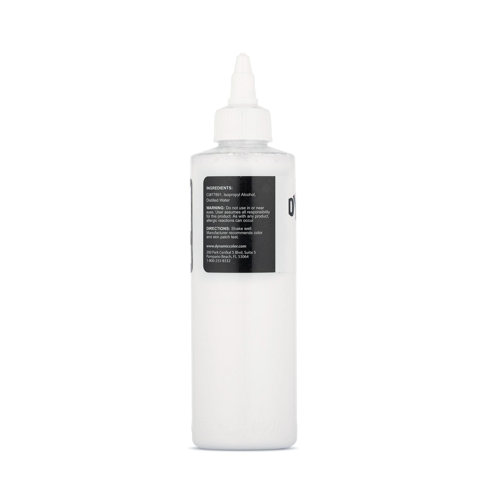 Dynamic Color Co white tattoo ink color swatches reveal 30 vibrant pigments for custom blends.