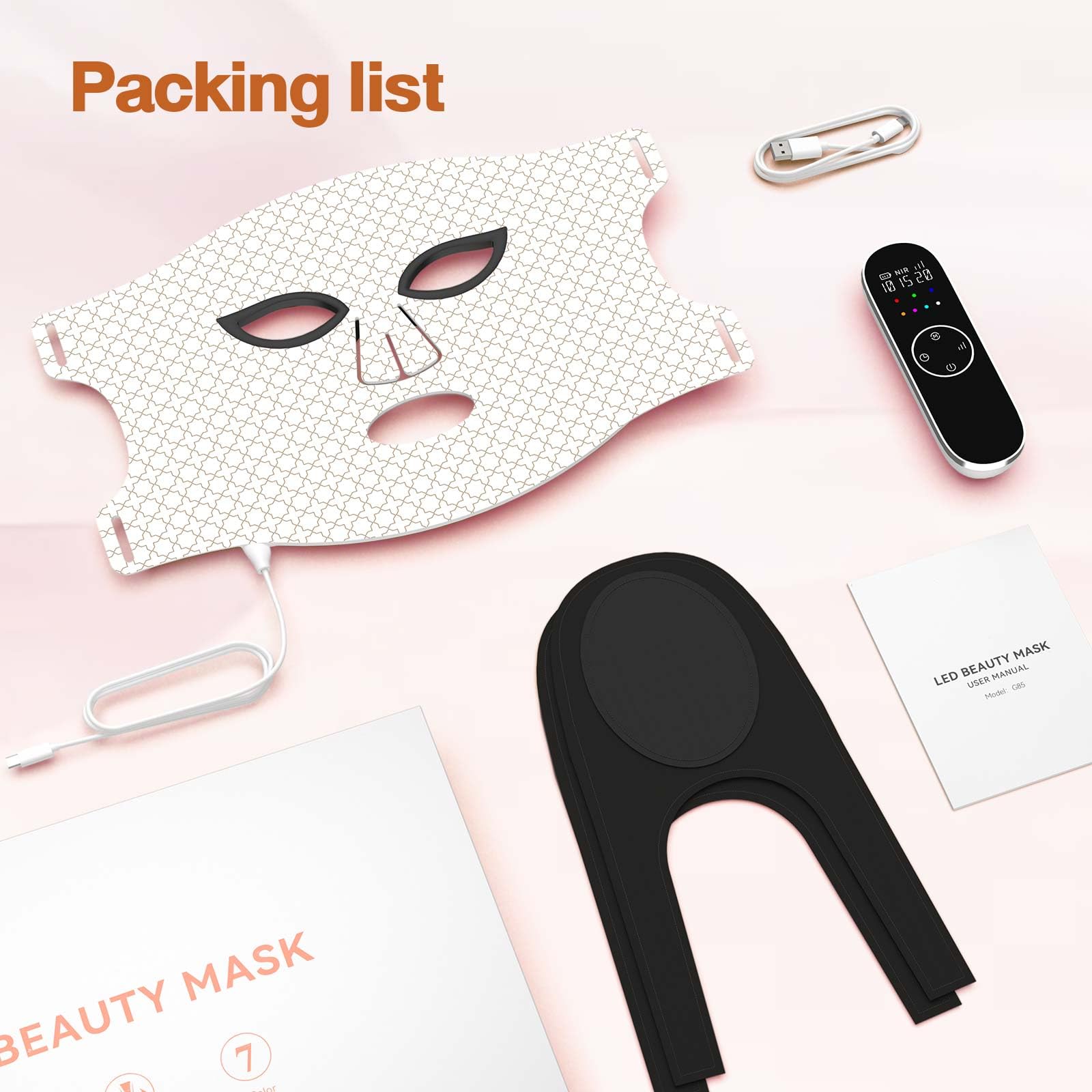DZAVOK spa-like at-home use setup with mask and remote