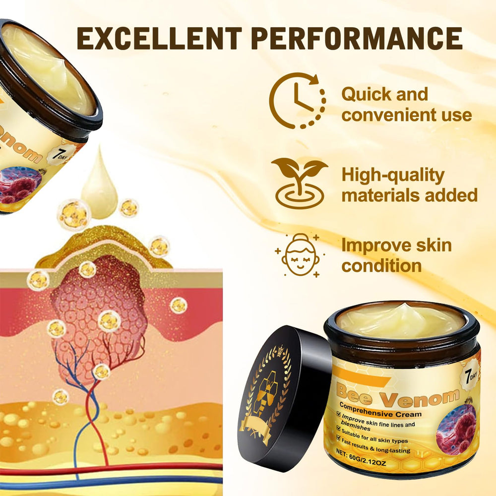 DZCKTFYGRT Bee Venom Cream packaging highlights premium natural ingredients