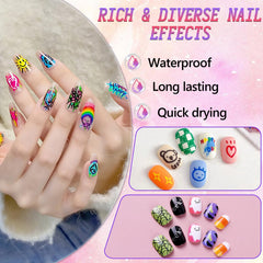 DZCKTFYGRT vibrant colors display for bold manicure looks.
