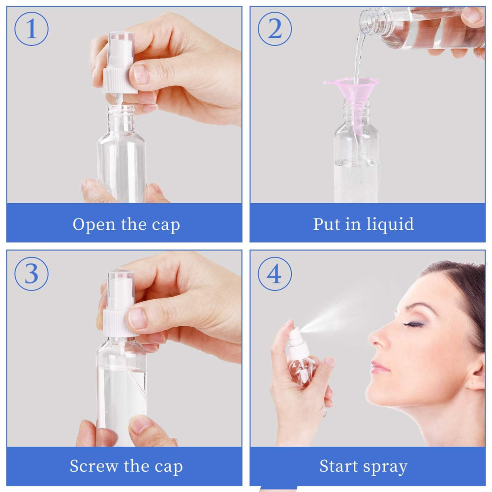 E-accexpert compact bottles for versatile home cleaning and personal care routines.