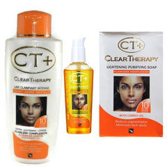 E de B CT+ Clear Therapy Lotion 3 Pack bottle set for daily hydration and radiant skin