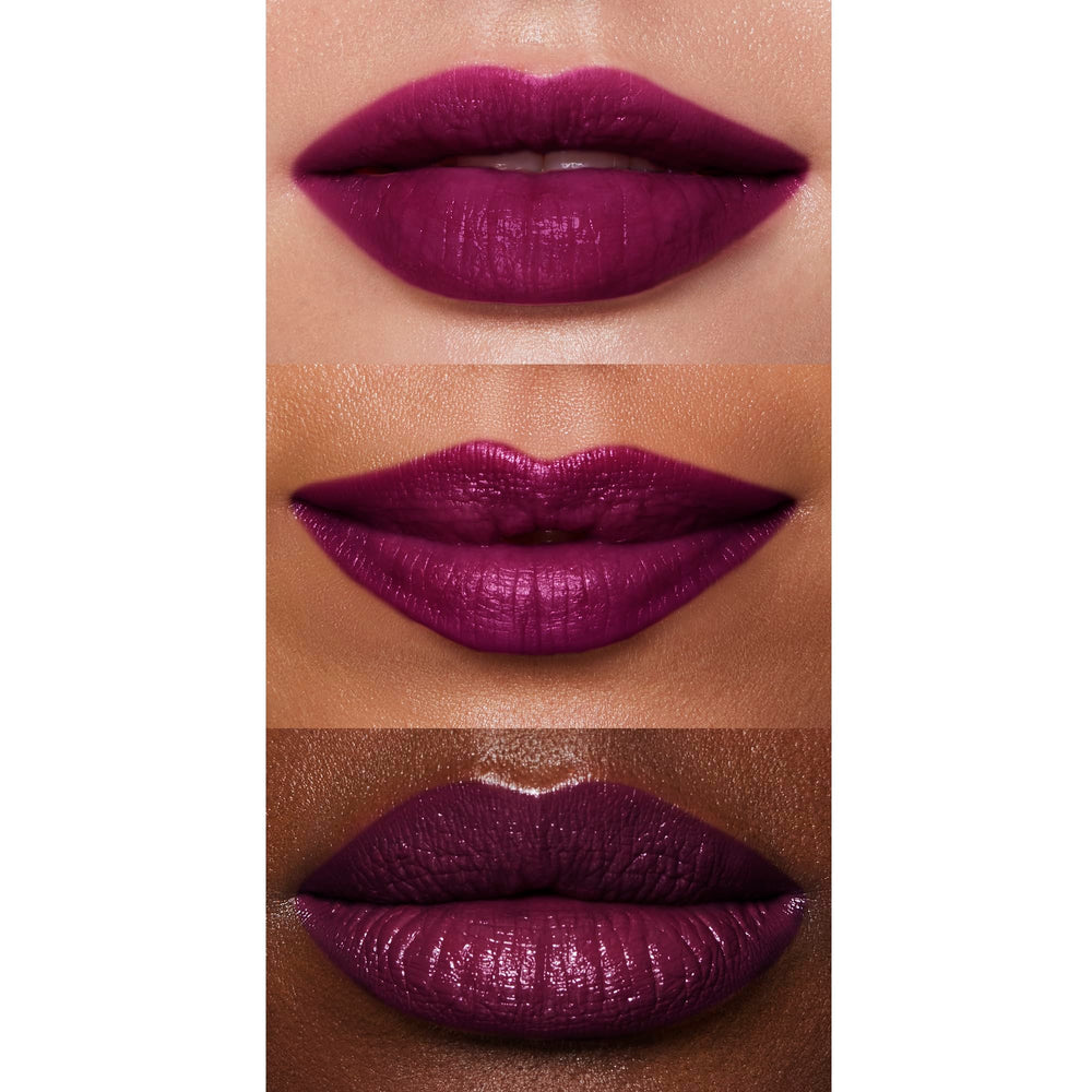 e.l.f. O Face Satin Lipstick close-up highlights hydrating formula for smooth lips.
