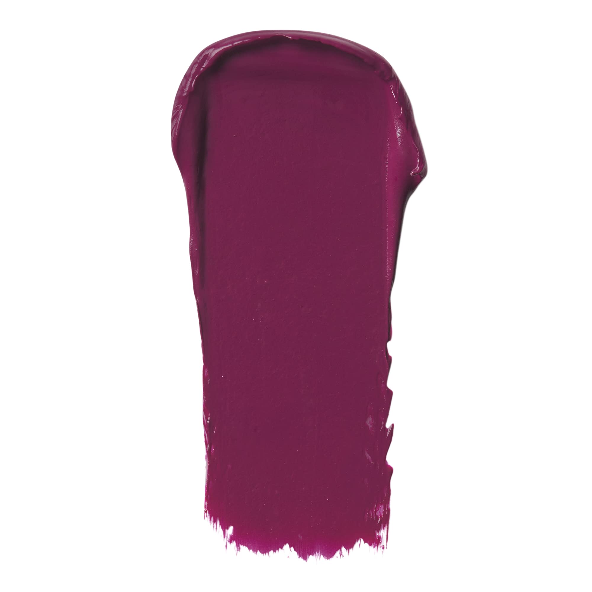 e.l.f. O Face Satin Lipstick swatch shows rich satin pigment with creamy glide.