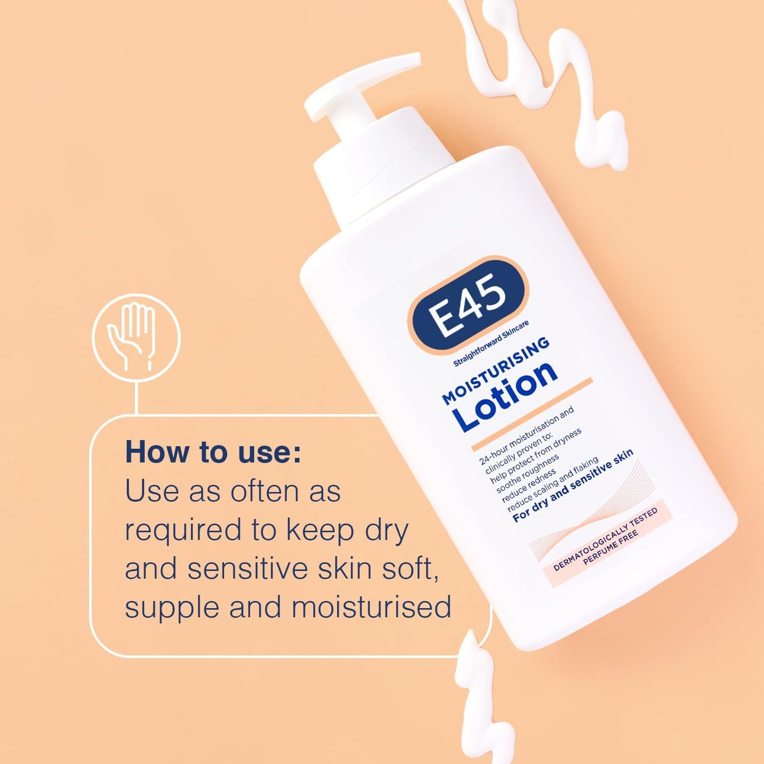 Back of packaging shows ingredients and fragrance-free property.