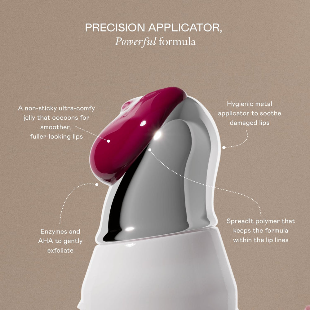 EADEM Le Chouchou balm on lips shows non-sticky gloss and smooth finish.